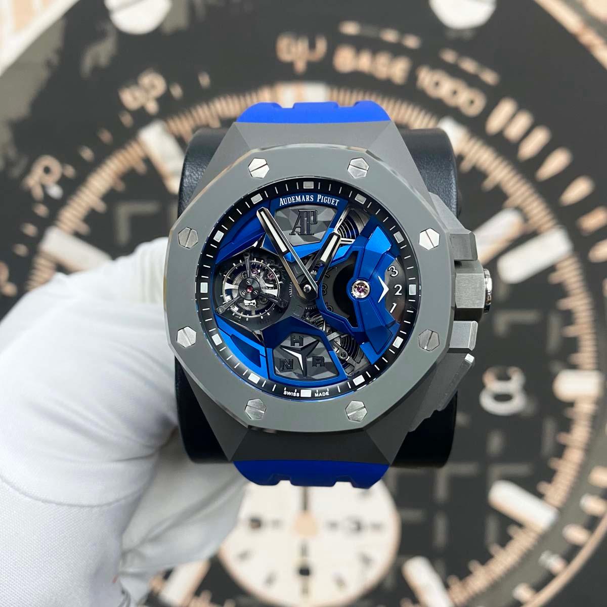 Audemars Piguet Royal Oak Concept Flying Tourbillon GMT 44mm 26589IO.OO.D030CA.01 Openworked Dial - Gotham Trading