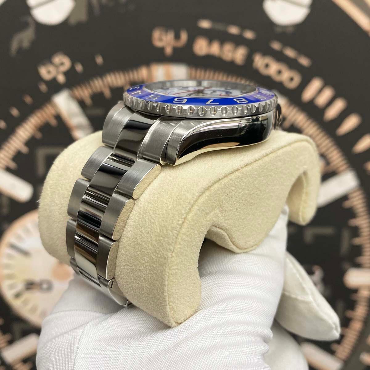 Rolex Yacht-Master II 44mm 116680 Blue Hands White Dial Pre-Owned - Gotham Trading