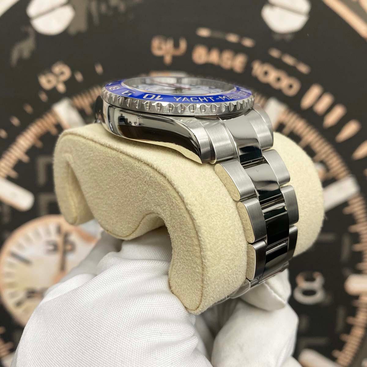 Rolex Yacht-Master II 44mm 116680 Blue Hands White Dial Pre-Owned - Gotham Trading