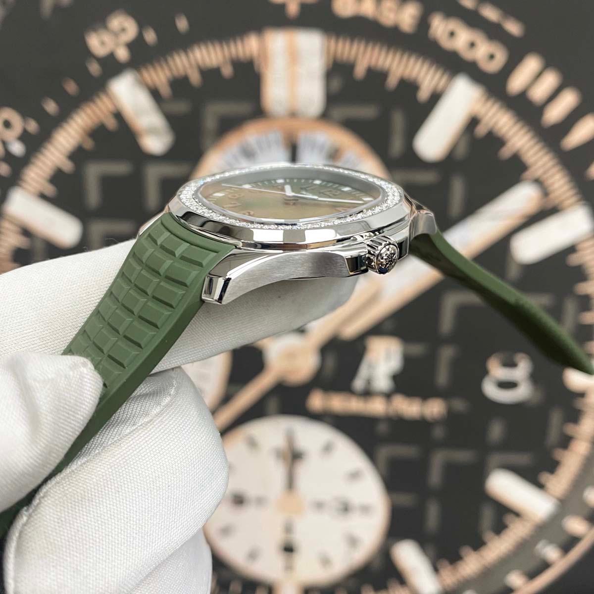 Patek Philippe Aquanaut Luce Quartz 38mm 5267-200A-011 Green Dial - Gotham Trading