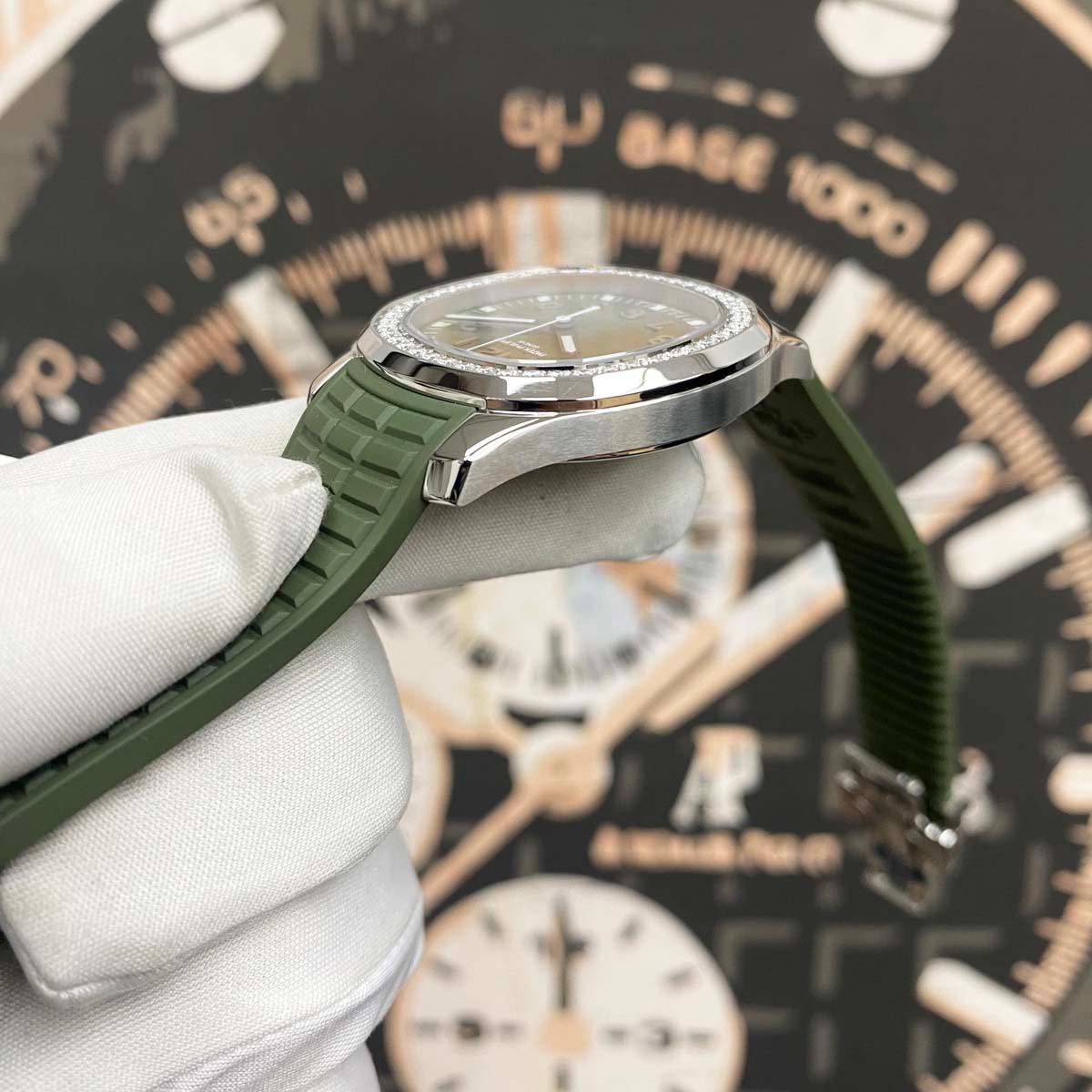 Patek Philippe Aquanaut Luce Quartz 38mm 5267-200A-011 Green Dial - Gotham Trading