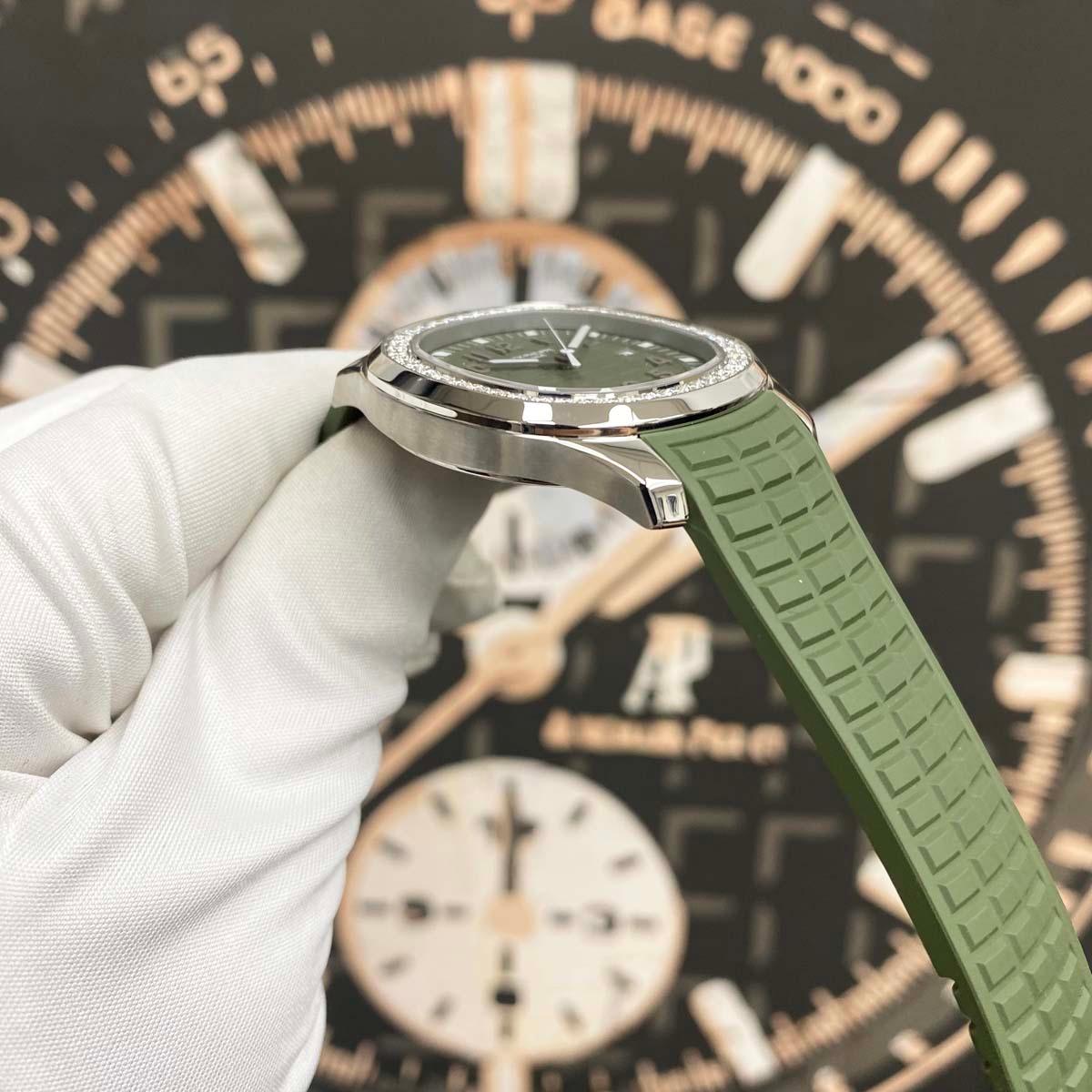 Patek Philippe Aquanaut Luce Quartz 38mm 5267-200A-011 Green Dial - Gotham Trading