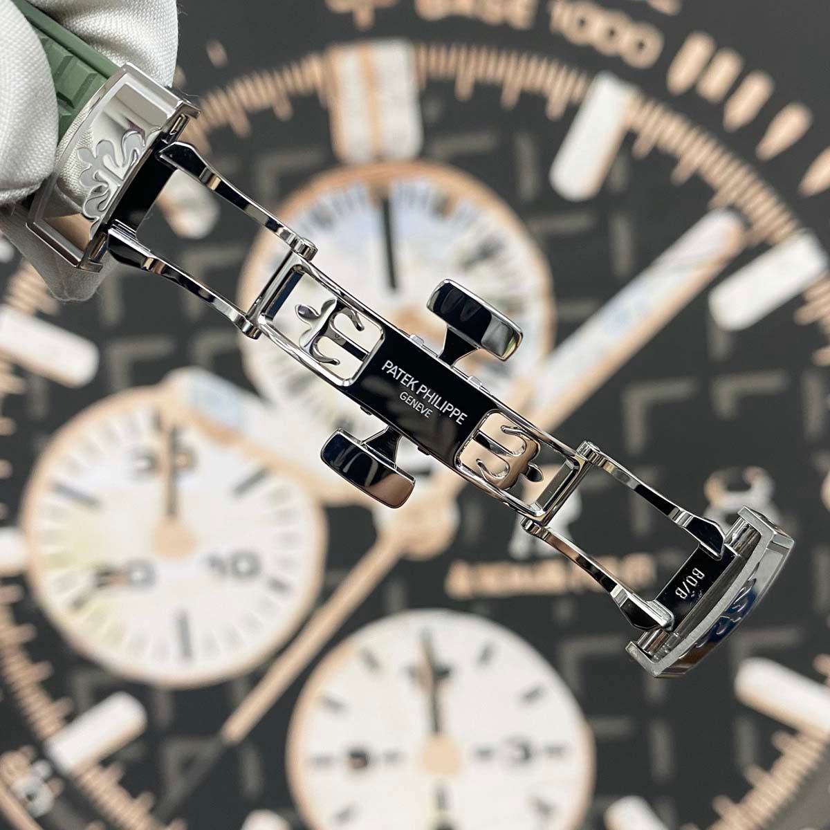Patek Philippe Aquanaut Luce Quartz 38mm 5267-200A-011 Green Dial - Gotham Trading
