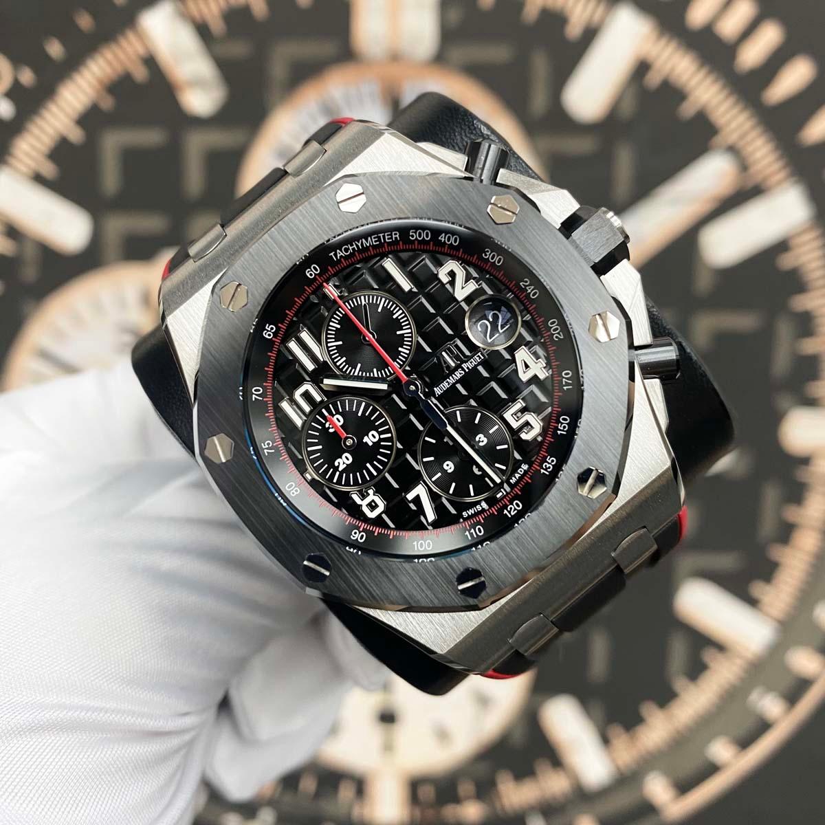 Audemars Piguet "Vampire" Royal Oak Offshore Chronograph 42mm 26470SO Black Dial MINT Pre-Owned - Gotham Trading