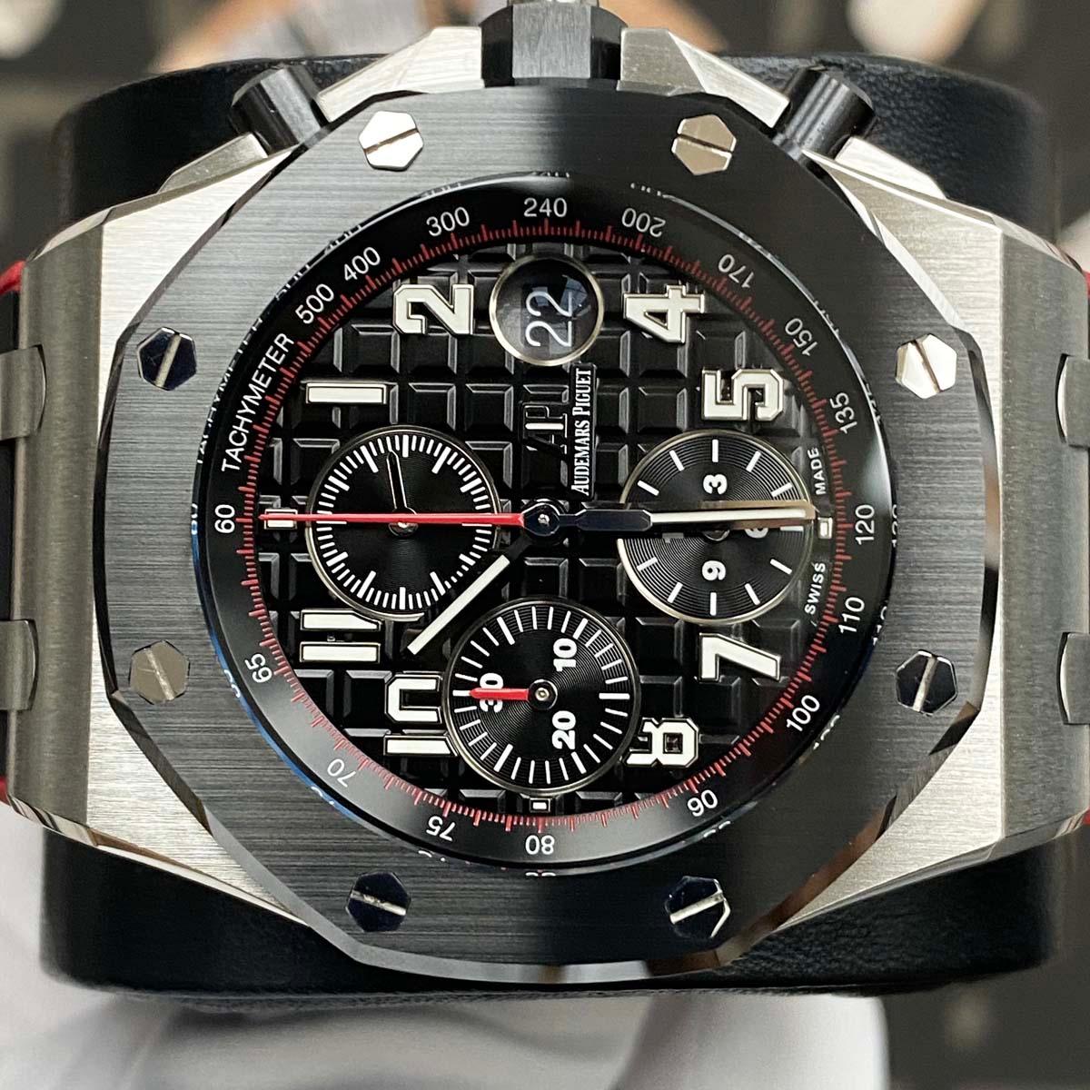 Audemars Piguet "Vampire" Royal Oak Offshore Chronograph 42mm 26470SO Black Dial MINT Pre-Owned - Gotham Trading