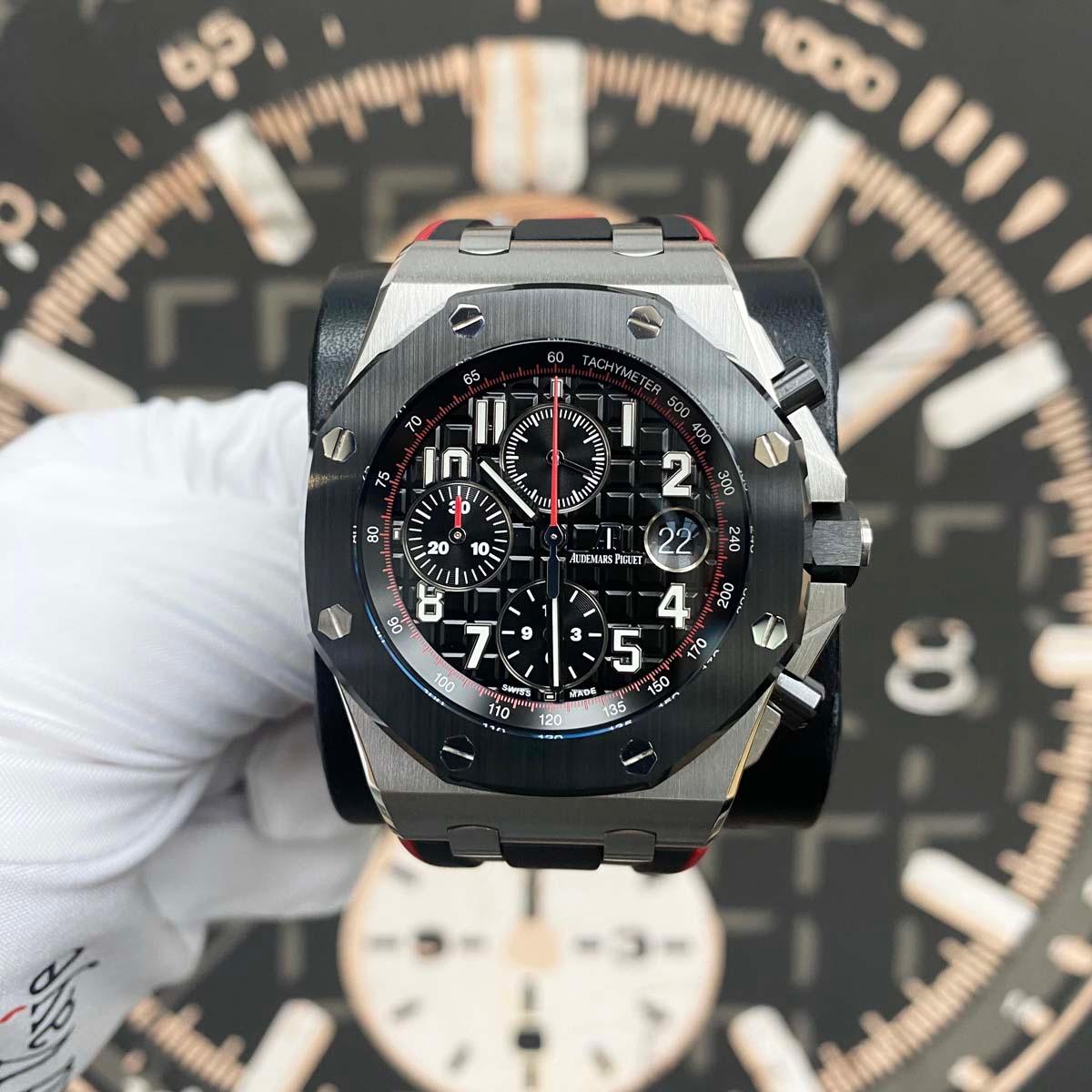 Audemars Piguet "Vampire" Royal Oak Offshore Chronograph 42mm 26470SO Black Dial MINT Pre-Owned - Gotham Trading