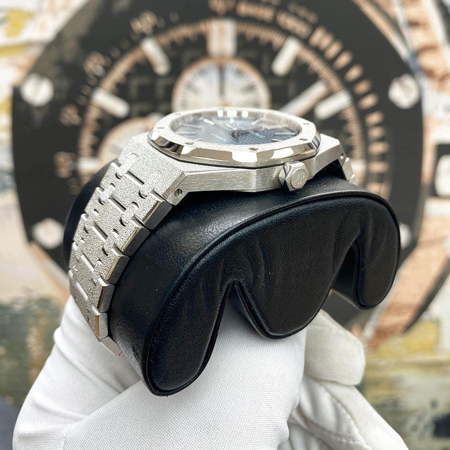 Audemars Piguet Limited Edition Royal Oak Frosted 41mm 15410BC Blue Dial Pre-Owned - Gotham Trading