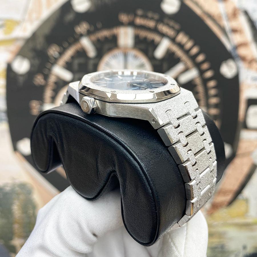 Audemars Piguet Limited Edition Royal Oak Frosted 41mm 15410BC Blue Dial Pre-Owned - Gotham Trading