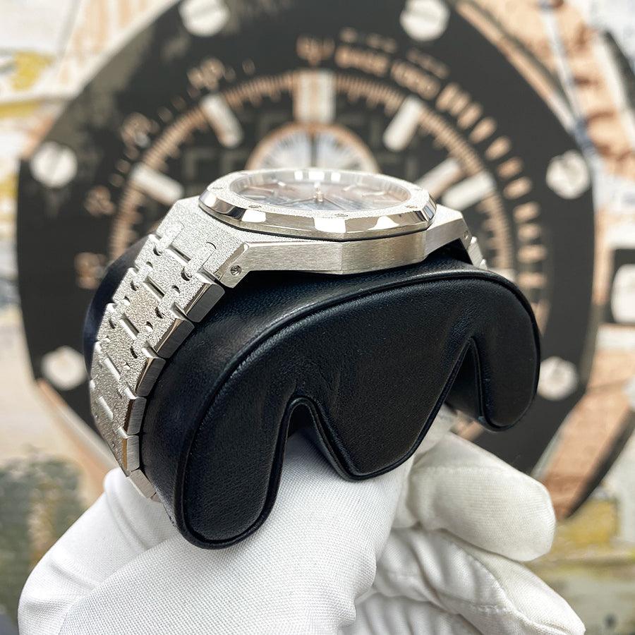 Audemars Piguet Limited Edition Royal Oak Frosted 41mm 15410BC Blue Dial Pre-Owned - Gotham Trading