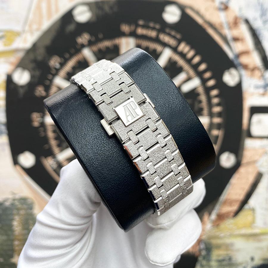 Audemars Piguet Limited Edition Royal Oak Frosted 41mm 15410BC Blue Dial Pre-Owned - Gotham Trading