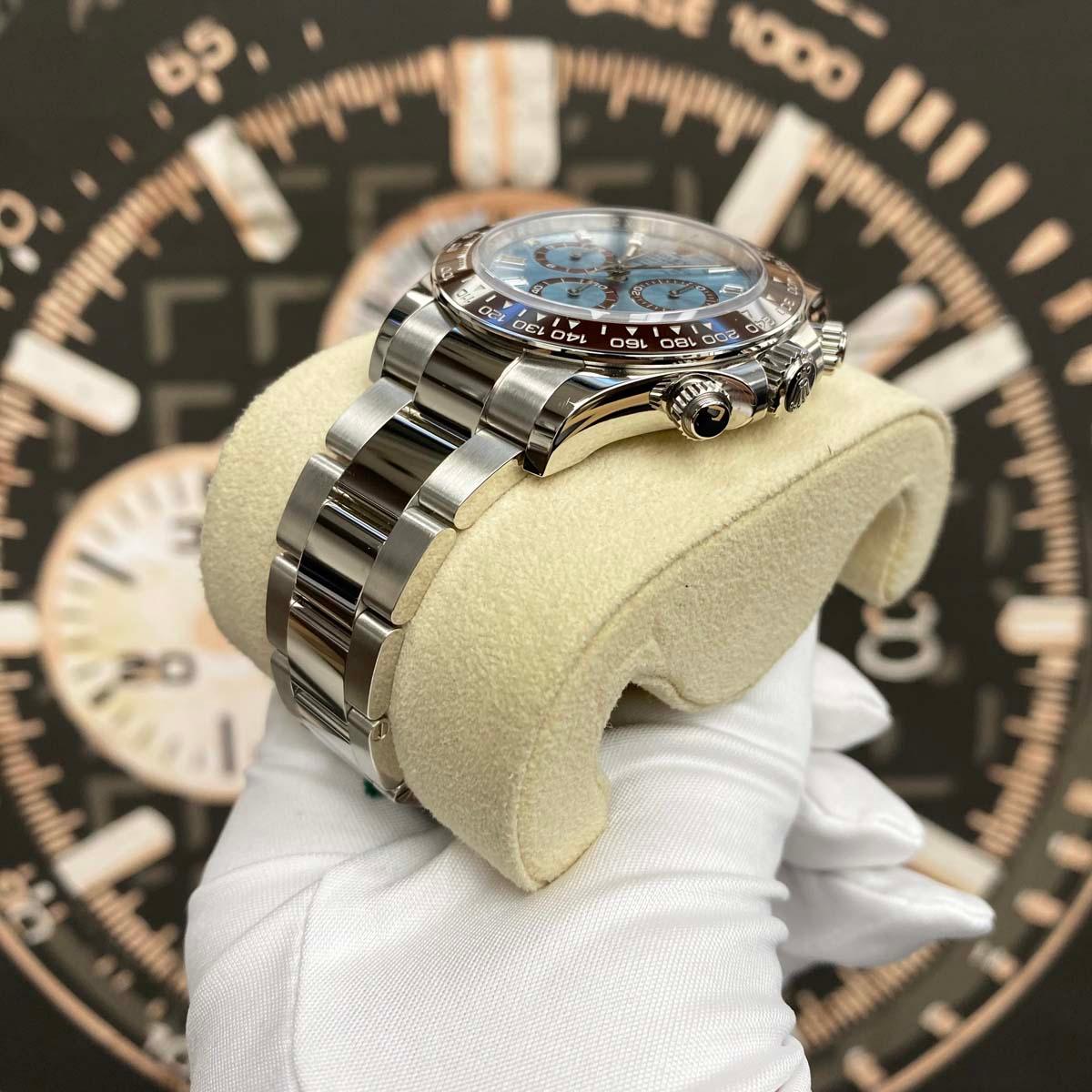 Rolex Daytona 126506 Skeletonized Case-back 40mm Ice Blue Baguette Diamond Dial - Gotham Trading