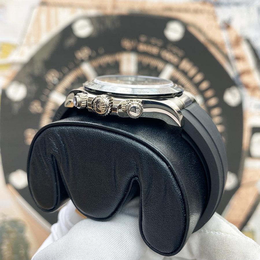 Rolex Daytona 40mm Oyster Flex 116519LN White Gold Steel Black Dial - Gotham Trading