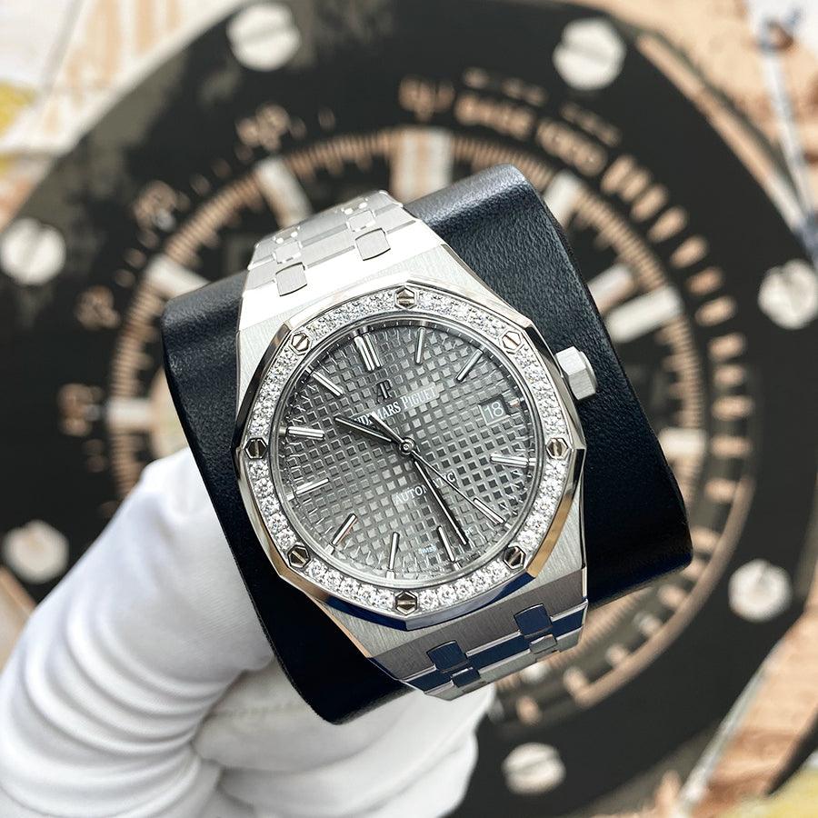 Audemars Piguet Royal Oak 37mm 15451ST.ZZ.1256ST.02 Grey Dial Pre-Owned - Gotham Trading