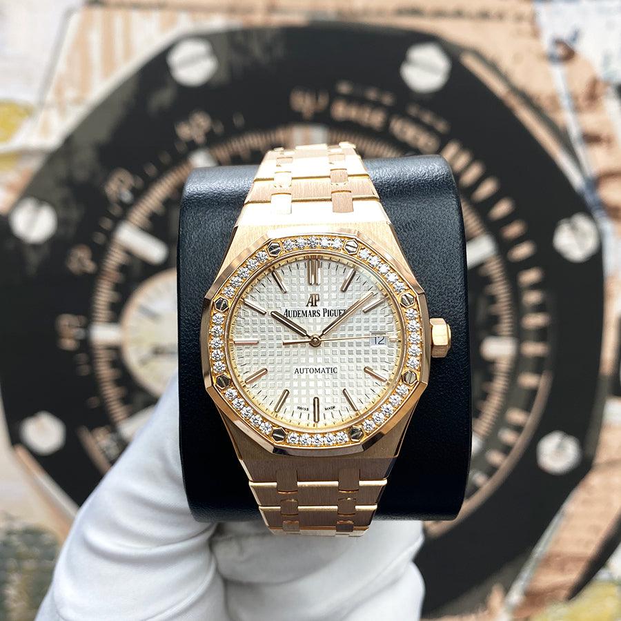 Audemars Piguet Royal Oak 37mm 15451OR Silver Dial Pre-Owned - Gotham Trading