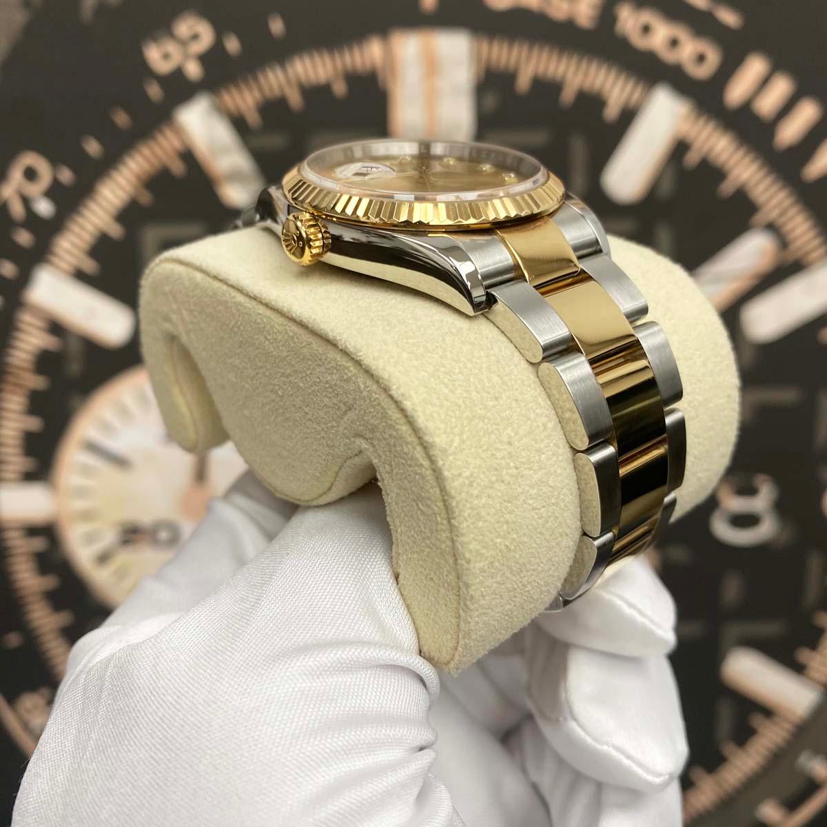 Rolex Datejust Champagne Diamond Dial Fluted Bezel 36mm 126233 Mint Condition Pre-Owned - Gotham Trading