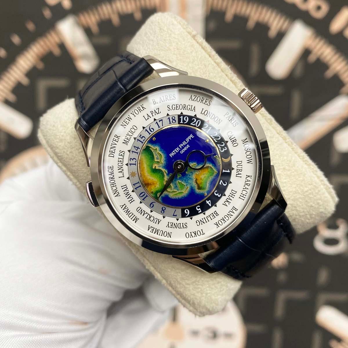Patek Philippe World Time Complication 38mm 5231G Enamel Painted World Dial Unworn - Gotham Trading