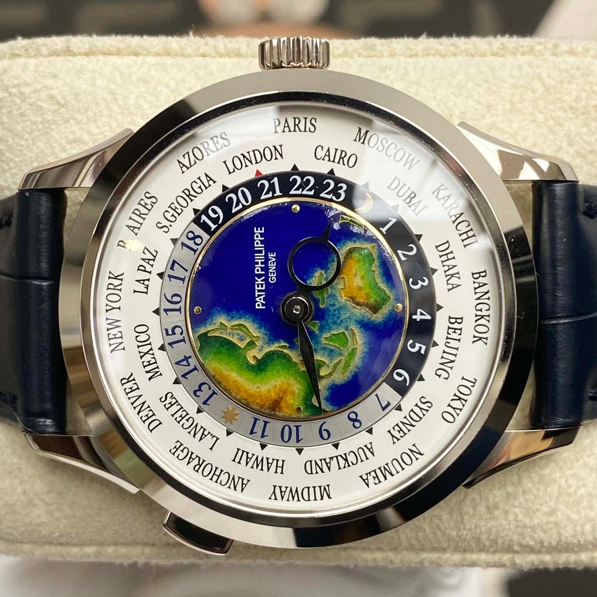 Patek Philippe World Time Complication 38mm 5231G Enamel Painted World Dial Unworn - Gotham Trading
