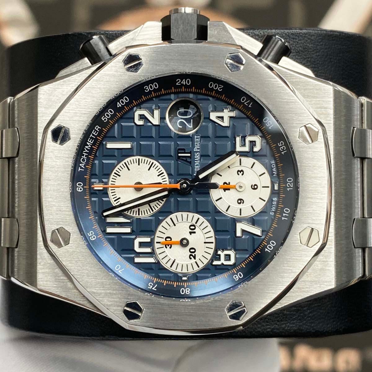 Audemars Piguet Royal Oak Offshore Chronograph 42mm 26470ST Steel Bracelet Blue Dial Pre-Owned - Gotham Trading