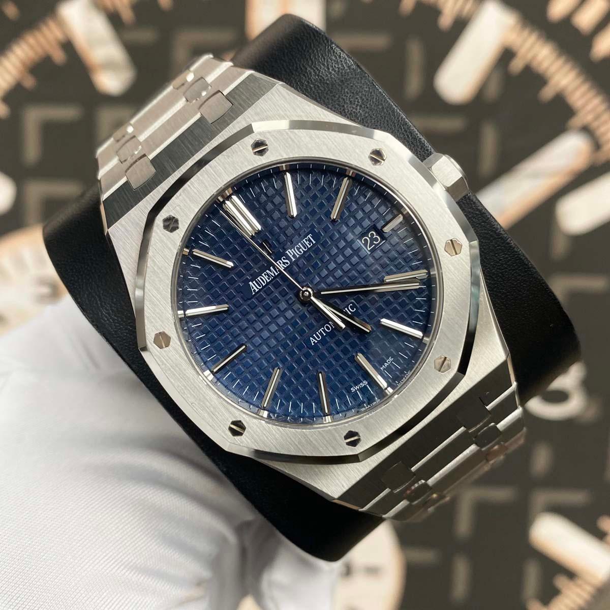 Audemars Piguet Royal Oak 41mm 15400ST.OO.1220ST.03 Blue Dial Pre-Owned - Gotham Trading