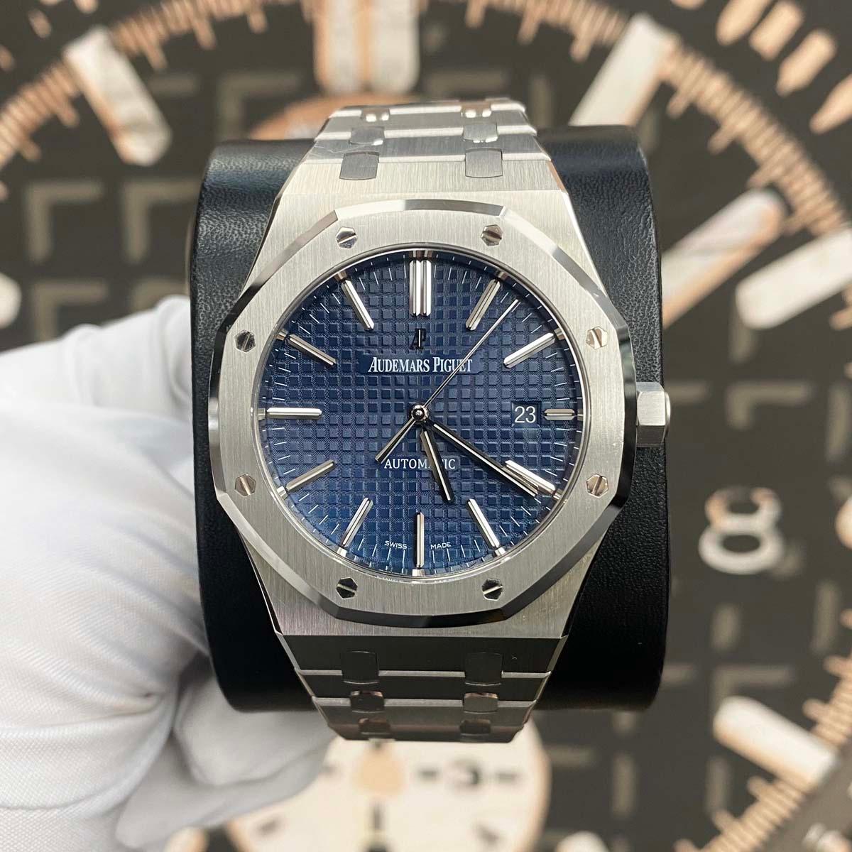 Audemars Piguet Royal Oak 41mm 15400ST.OO.1220ST.03 Blue Dial Pre-Owned - Gotham Trading
