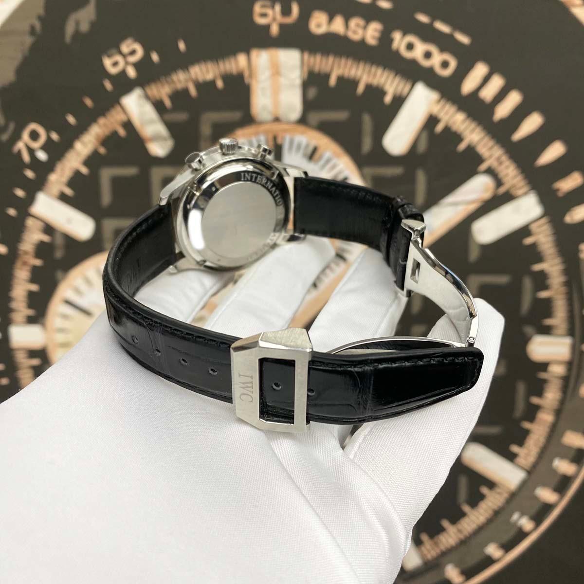 IWC Portuguese Chronograph Black Dial 41mm IW371447 Pre-Owned - Gotham Trading
