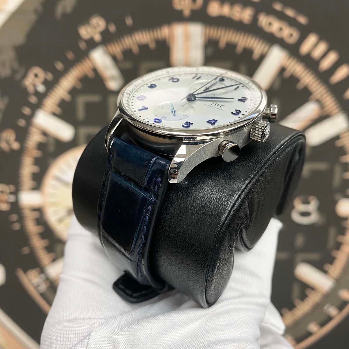 IWC 2023 Portuguese Chronograph Silver Dial 41mm IW371605 Pre-Owned - Gotham Trading