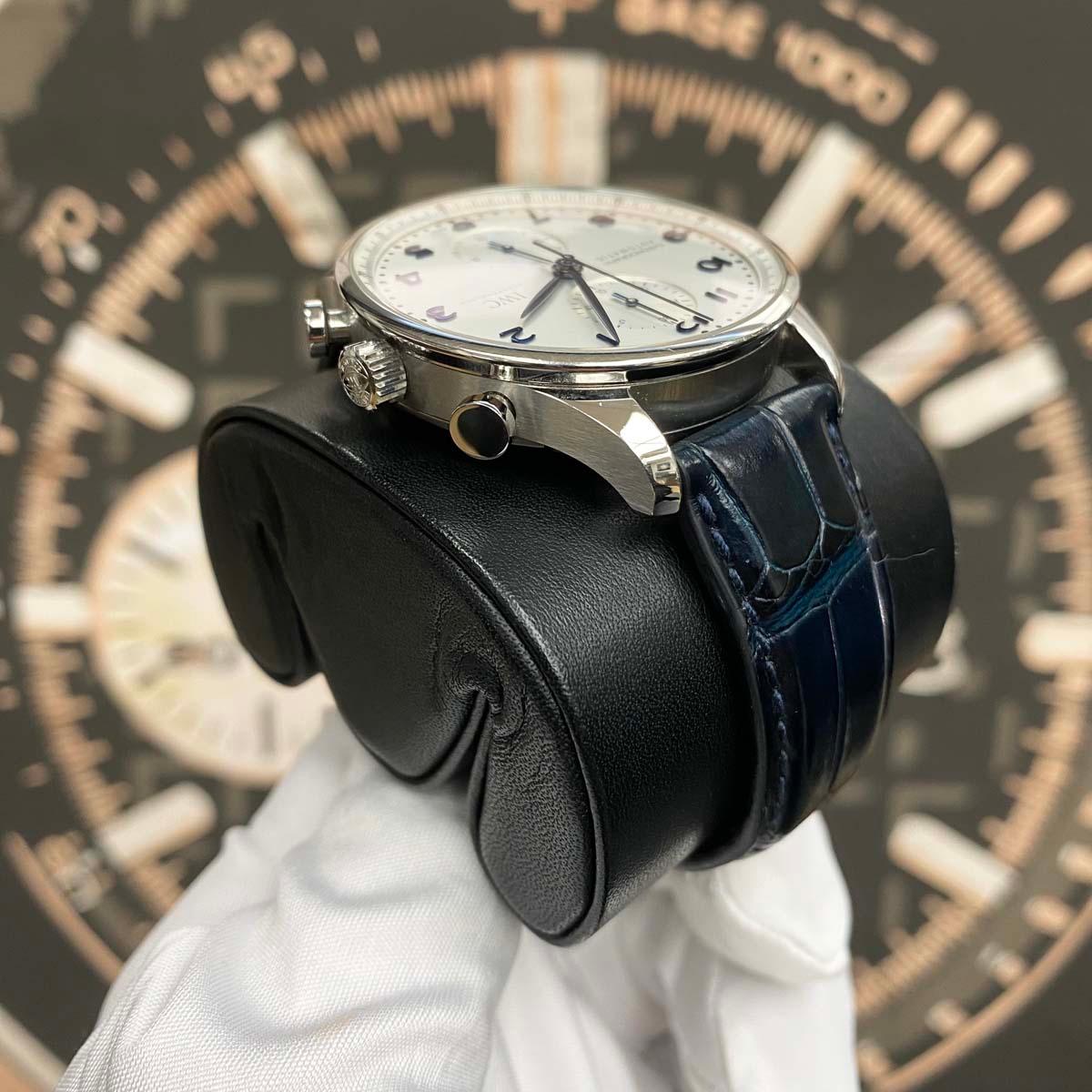 IWC 2023 Portuguese Chronograph Silver Dial 41mm IW371605 Pre-Owned - Gotham Trading