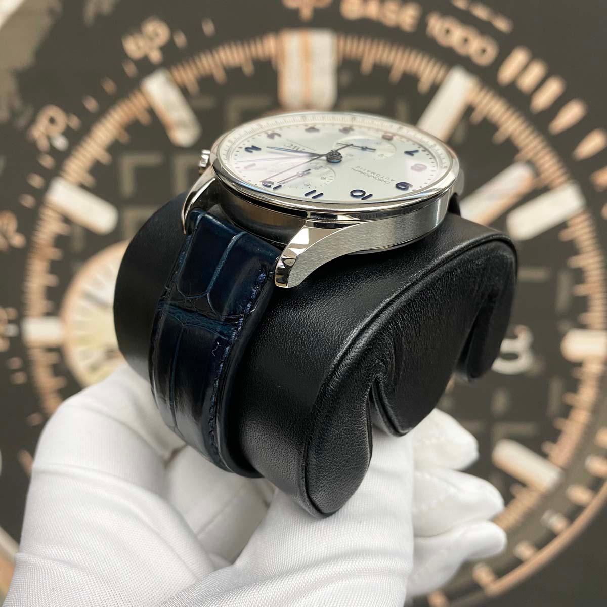 IWC 2023 Portuguese Chronograph Silver Dial 41mm IW371605 Pre-Owned - Gotham Trading