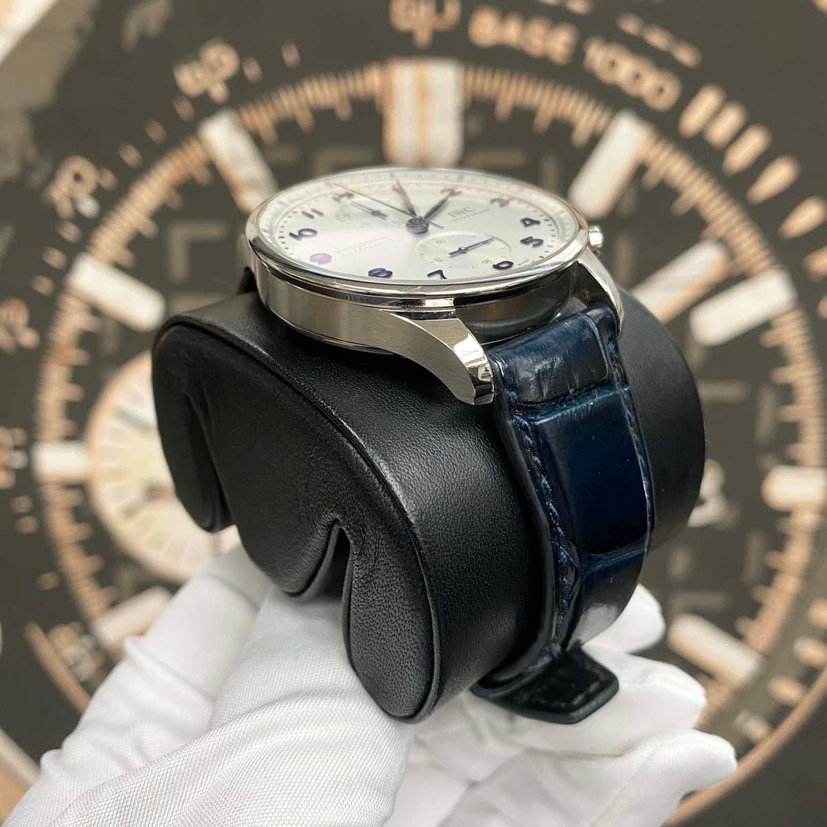 IWC 2023 Portuguese Chronograph Silver Dial 41mm IW371605 Pre-Owned - Gotham Trading