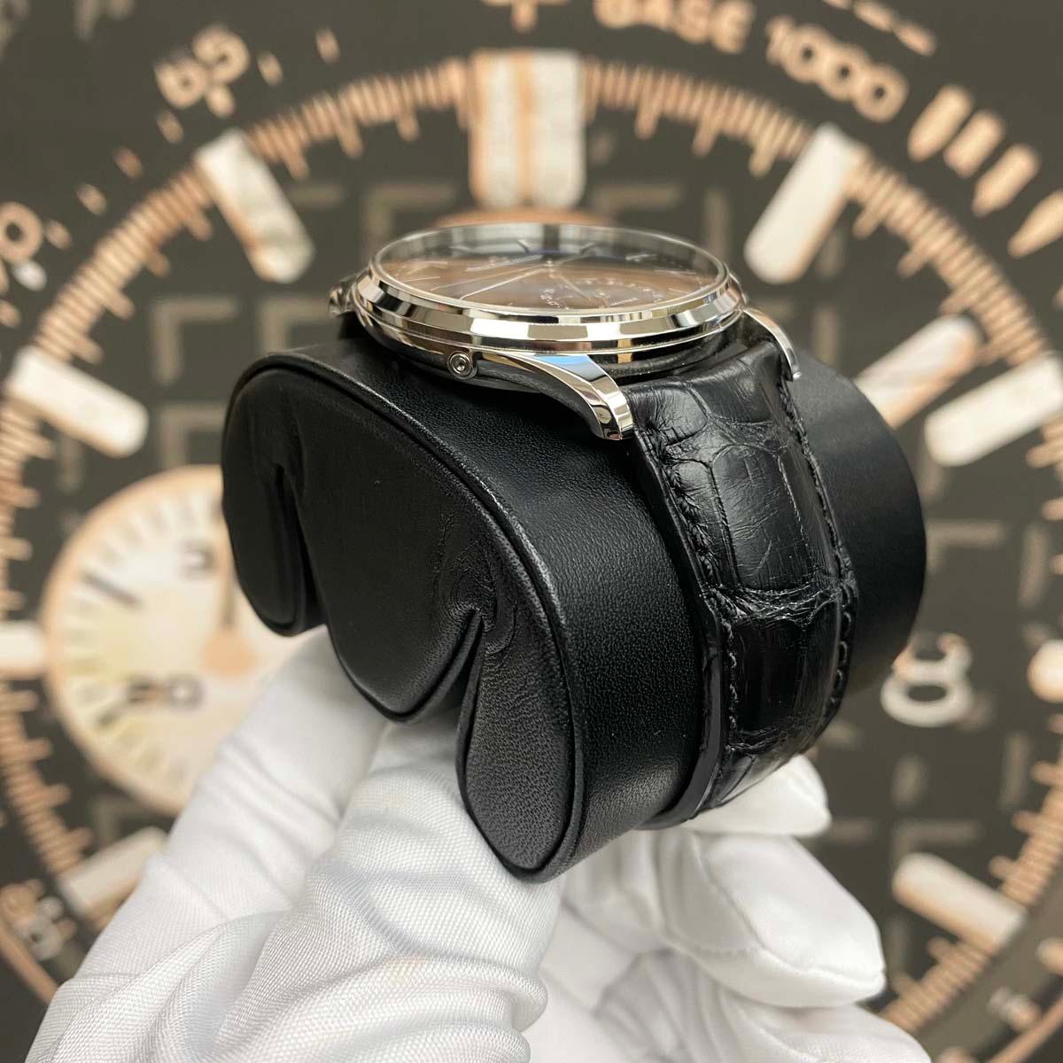 Jaeger-LeCoultre Master Ultra Thin Moon Black Dial 39mm Q1368471 Pre-Owned - Gotham Trading