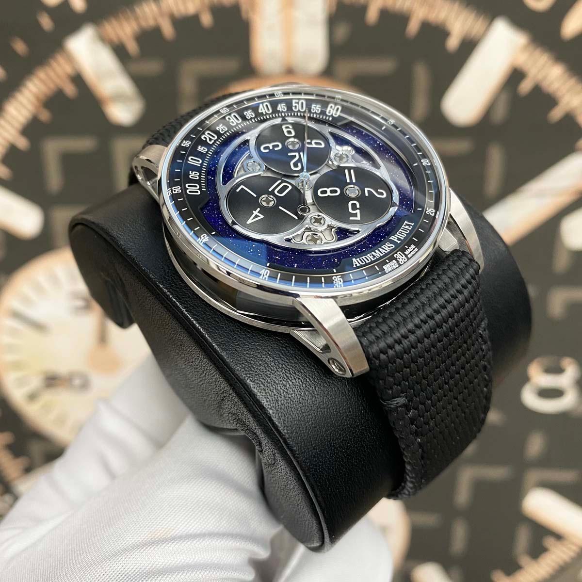 Audemars Piguet Code 11.59 Starwheel 41mm 15212NB.OO.A002KB.01 Blue Aventurine Dial NEW 2024 - Gotham Trading