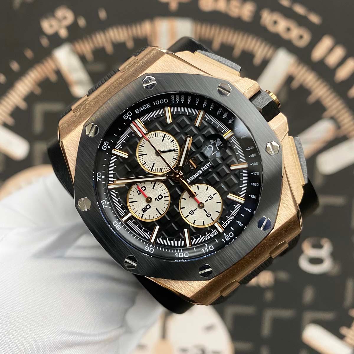 Audemars Piguet NEW MOVEMENT Royal Oak Offshore Chronograph 44mm 26401RO Black Dial Pre-Owned - Gotham Trading