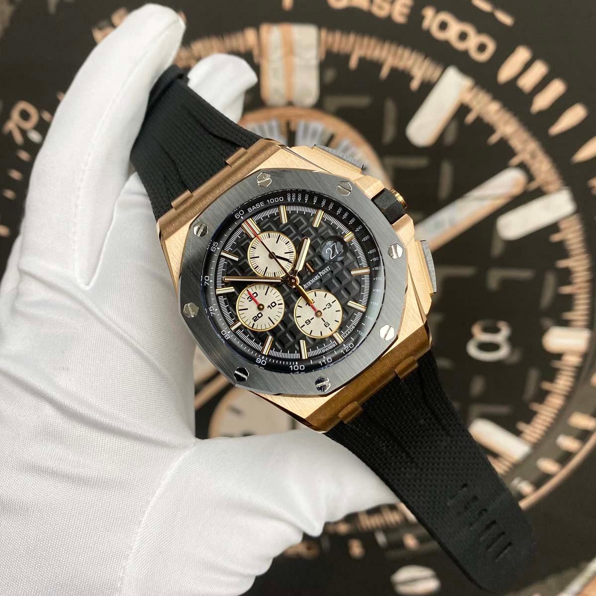 Audemars Piguet NEW MOVEMENT Royal Oak Offshore Chronograph 44mm 26401RO Black Dial Pre-Owned - Gotham Trading