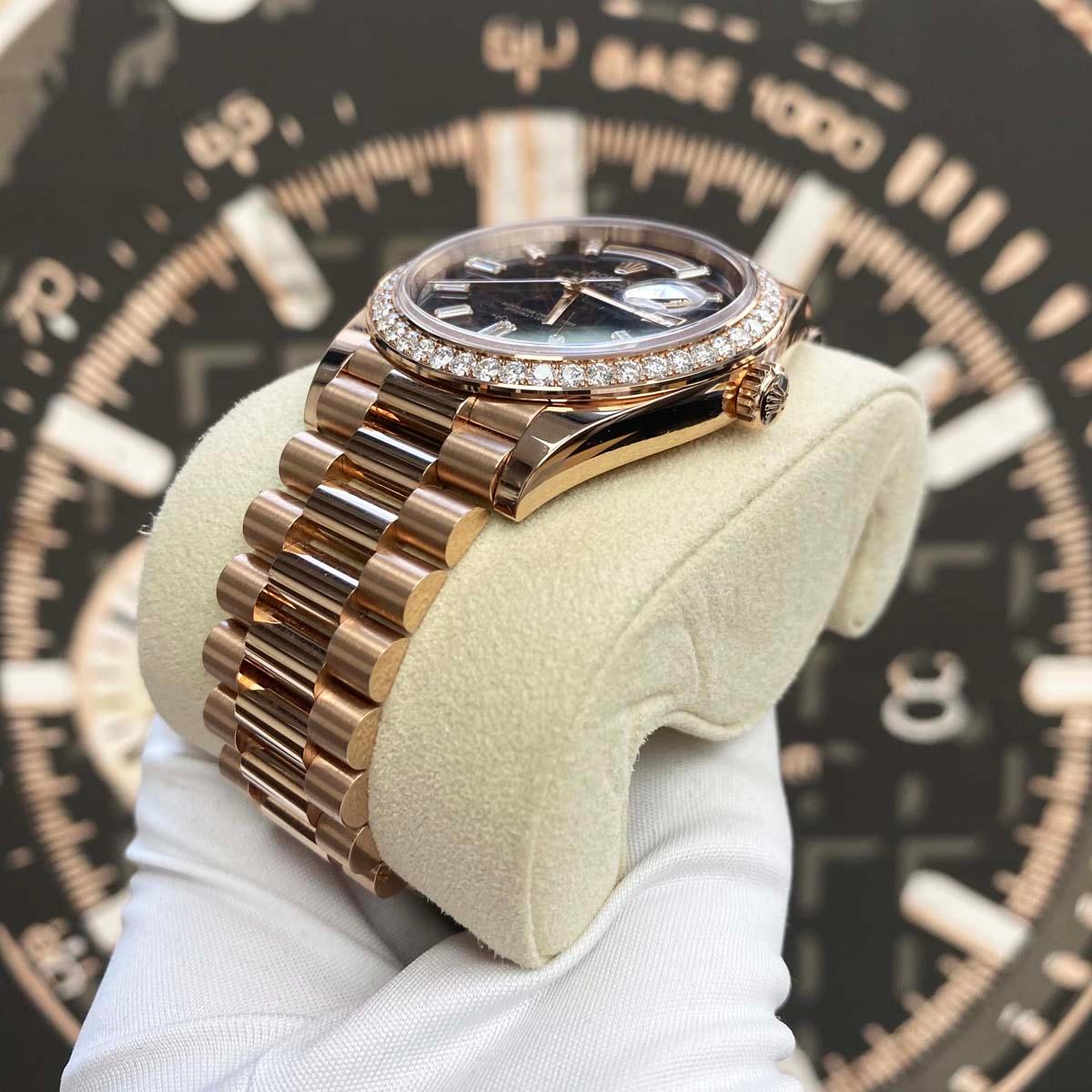 Rolex Day-Date 40 Presidential 228345RBR Diamond Bezel Baguette Eisenkiesel Dial - Gotham Trading