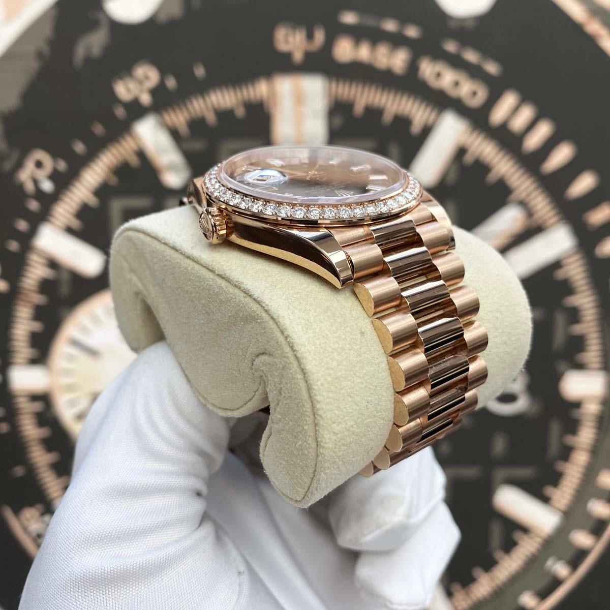 Rolex Day-Date 40 Presidential 228345RBR Diamond Bezel Baguette Eisenkiesel Dial - Gotham Trading