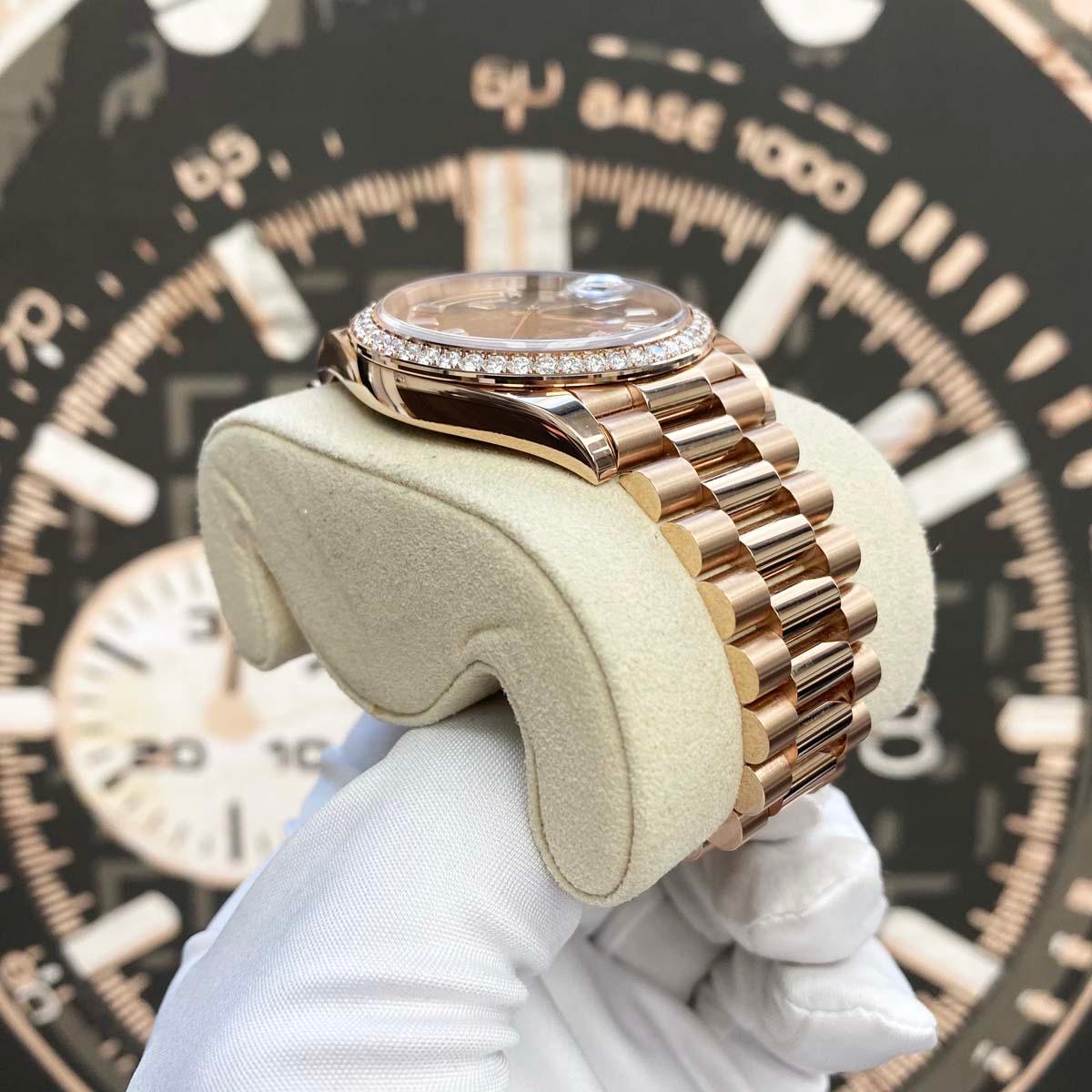Rolex Day-Date 40 Presidential 228345RBR Diamond Bezel Baguette Eisenkiesel Dial - Gotham Trading