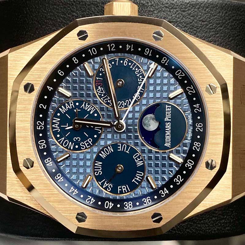 Audemars Piguet Royal Oak Perpetual Calendar 41mm 26574OR.OO.1220OR.03 Blue Dial - Gotham Trading