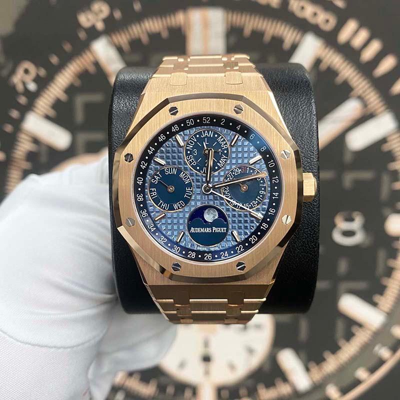 Audemars Piguet Royal Oak Perpetual Calendar 41mm 26574OR.OO.1220OR.03 Blue Dial - Gotham Trading