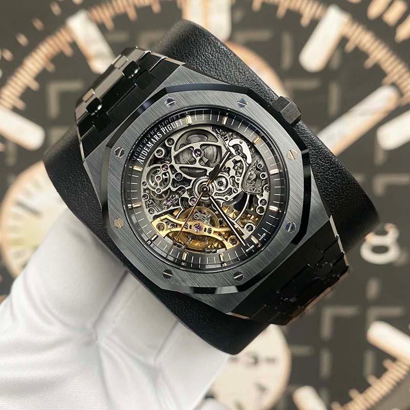 Audemars Piguet Royal Oak Double Balance Wheel Open Worked 41mm 15416CE.OO.1225CE.01 Grey Dial - Gotham Trading
