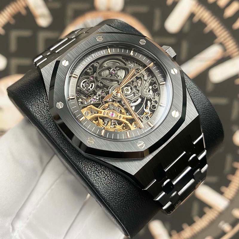 Audemars Piguet Royal Oak Double Balance Wheel Open Worked 41mm 15416CE.OO.1225CE.01 Grey Dial - Gotham Trading