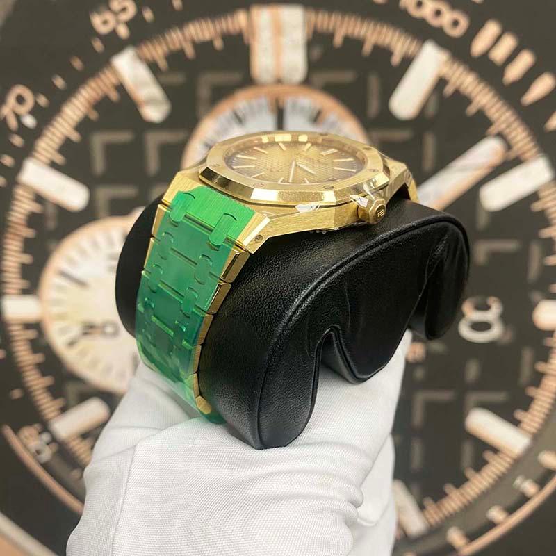 Audemars Piguet Royal Oak "Jumbo" Extra-Thin 39mm 16202BA.OO.1240BA.02 Smoked Yellow Dial - Gotham Trading