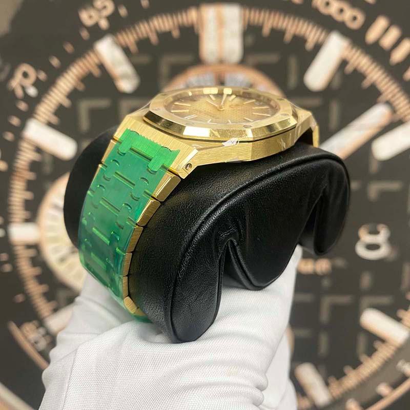 Audemars Piguet Royal Oak "Jumbo" Extra-Thin 39mm 16202BA.OO.1240BA.02 Smoked Yellow Dial - Gotham Trading