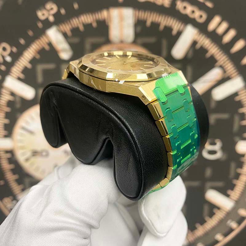 Audemars Piguet Royal Oak "Jumbo" Extra-Thin 39mm 16202BA.OO.1240BA.02 Smoked Yellow Dial - Gotham Trading