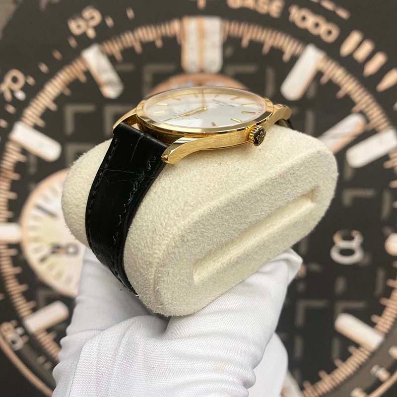 Patek Philippe Calatrava 37mm 5196J Sliver Dial Pre-Owned - Gotham Trading