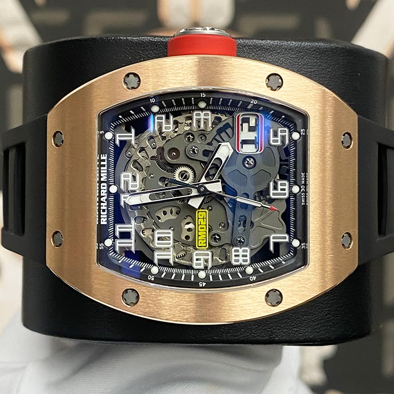 Richard Mille RM-029 Rose Gold 48mm Openworked Dial Pre-Owned - Gotham Trading