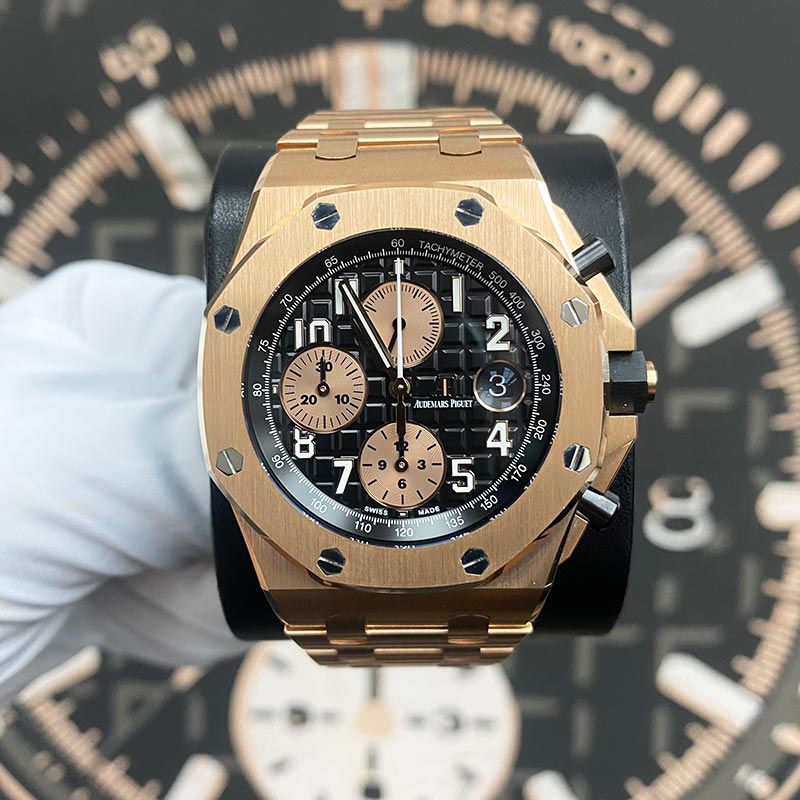 Audemars Piguet "Brick" Royal Oak Offshore Chronograph 42mm 26470OR Black Dial Pre-Owned