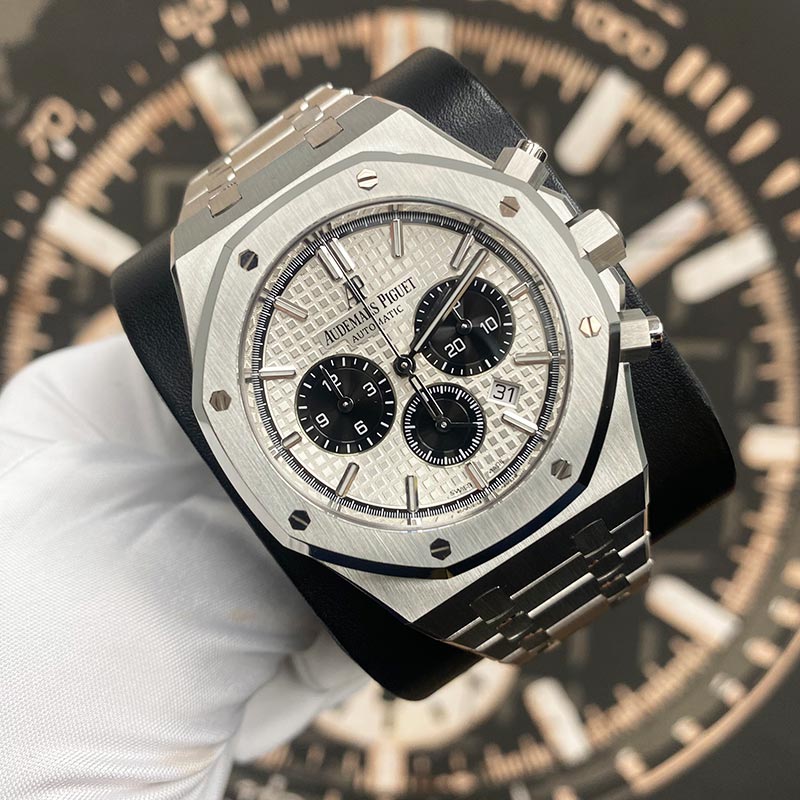 Audemars Piguet Royal Oak Chronograph 41mm 26331ST White Panda Dial Pre-Owned - Gotham Trading