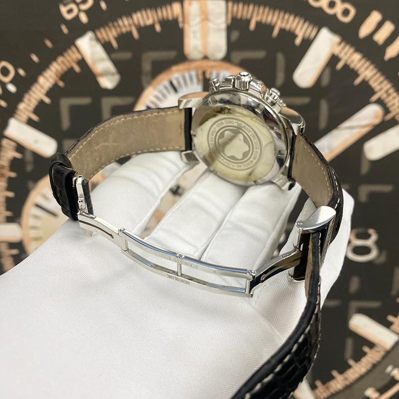 Montblanc Meisterstuck Sport Chronograph 7034 41mm Steel Black Dial Pre-Owned - Gotham Trading