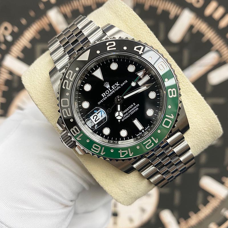 Rolex GMT-Master II Sprite Jubilee 40mm Black Dial 126720VTNR Lefty - Gotham Trading
