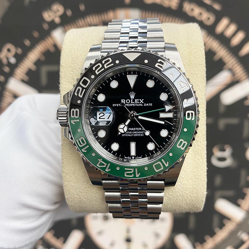 Rolex GMT-Master II Sprite Jubilee 40mm Black Dial 126720VTNR Lefty - Gotham Trading